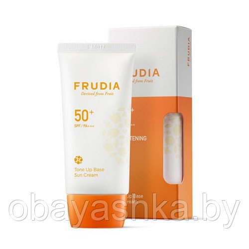 Солнцезащитная тональная крем-основа FRUDIA Tone Up Base Sun Cream SPF50+ PA+++ - фото 1 - id-p174699847