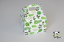 Коробка Сумка 105х105х95 Зеленые листья