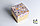 Коробка 120х120х120 Цветные сердечки (крафт дно), фото 2
