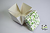 Коробка 75х75х75 Зеленые листья (белое дно)