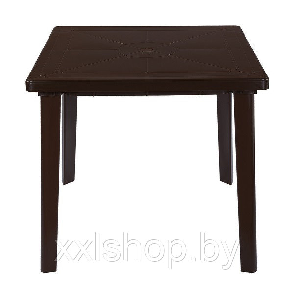 Пластиковый стол для дачи, квадратный (шоколадный) - фото 1 - id-p174736516
