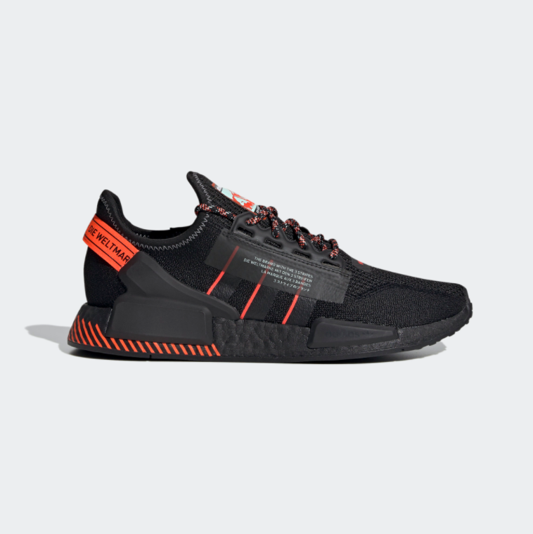Кроссовки Adidas NMD_R1 V2 Runner Black Solar Red - фото 1 - id-p174736615
