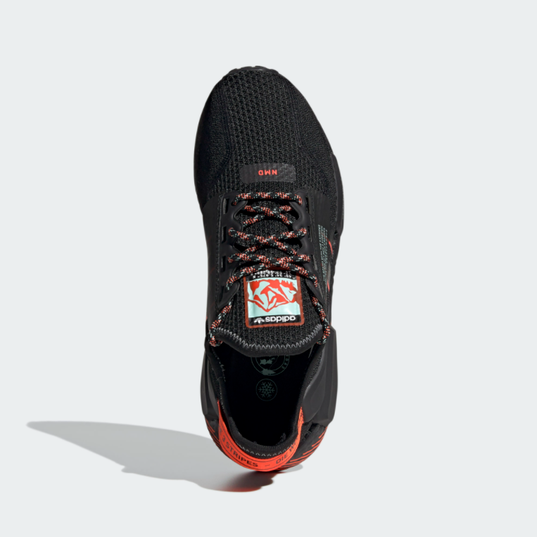 Кроссовки Adidas NMD_R1 V2 Runner Black Solar Red - фото 4 - id-p174736615