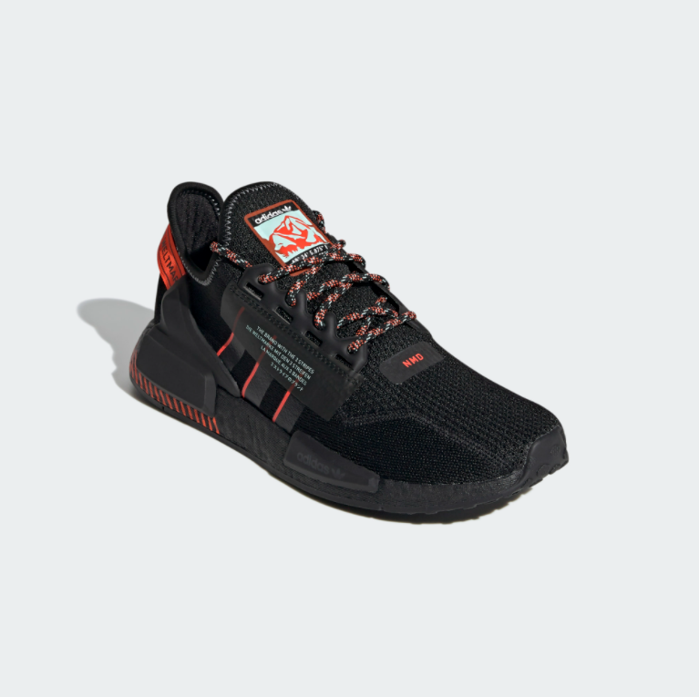 Кроссовки Adidas NMD_R1 V2 Runner Black Solar Red - фото 2 - id-p174736615