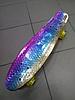 Скейтборд (пенни борд) размер 55см цветной металлик арт 3011M, фото 2