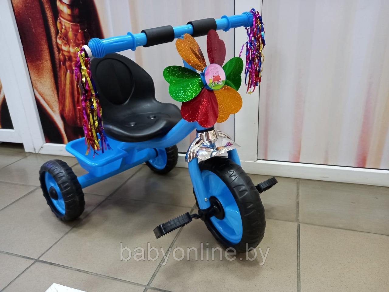 Детский велосипед трехколесный арт 1-23 от 1 до 3 лет голубой