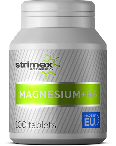 Витамины, минералы и жирные кислоты Strimex Sport Nutrition MAGNESIUM + B6 100 т - фото 1 - id-p174761975
