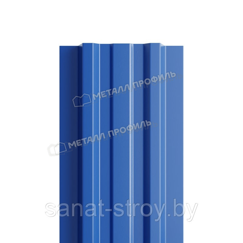 Штакетник металлический МП LАNE-T 16,5х99 (ПЭ-01-5005-0.4)  RAL 5005 Синий насыщенный