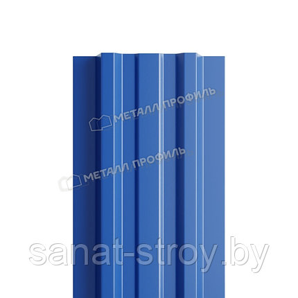 Штакетник металлический МП LАNE-T 16,5х99 (ПЭ-01-5005-0.4)  RAL 5005 Синий насыщенный, фото 2