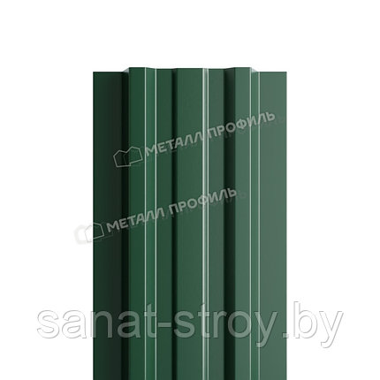Штакетник металлический МП LАNE-T 16,5х99 (ПЭ-01-6005-0.4)RAL 6005 Зеленый мох, фото 2
