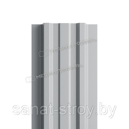 Штакетник металлический МП LАNE-T 16,5х99 (ПЭ-01-7004-0.4)  RAL 7004 Серый, фото 2