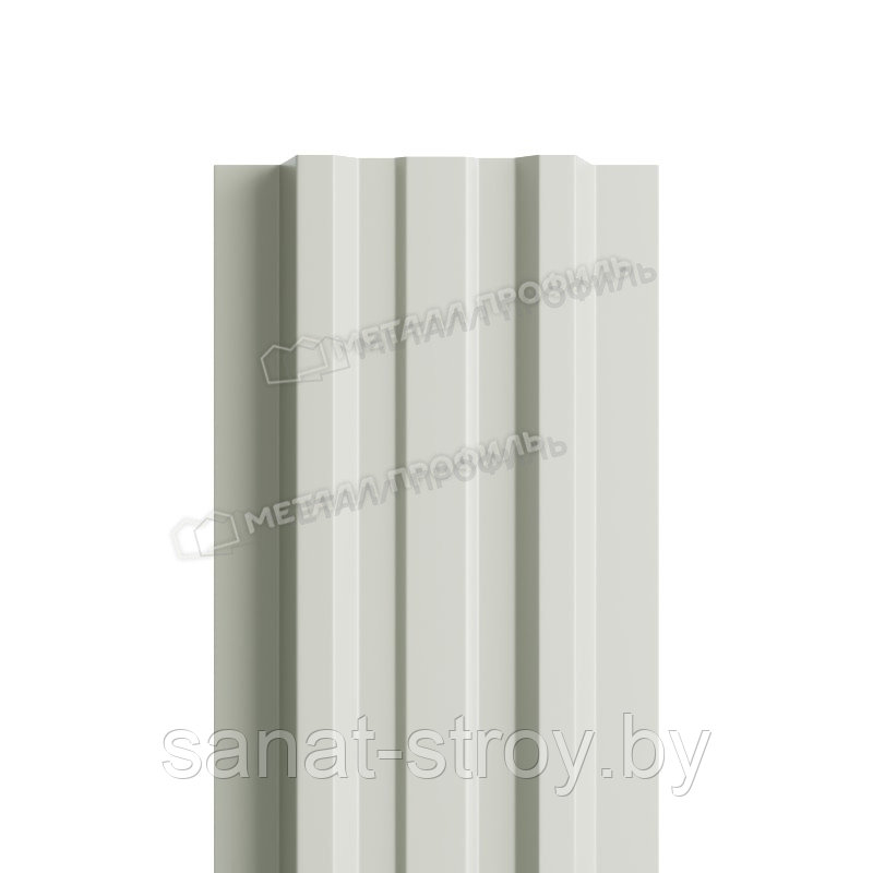 Штакетник металлический МП LАNE-T 16,5х99 (ПЭ-01-9003-0.4)  RAL 9003 Белый