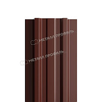 Штакетник металлический МП LАNE-T 16,5х99 (ПЭ-01-8017-0.45) RAL 8017 Коричневый шоколад