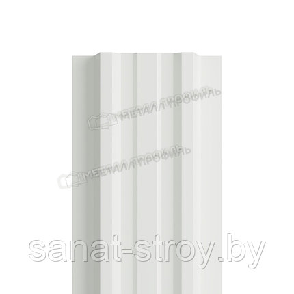 Штакетник металлический МП LАNE-T 16,5х99 (ПЭ-01-9010-0.45)  RAL 9010 Чистый белый, фото 2