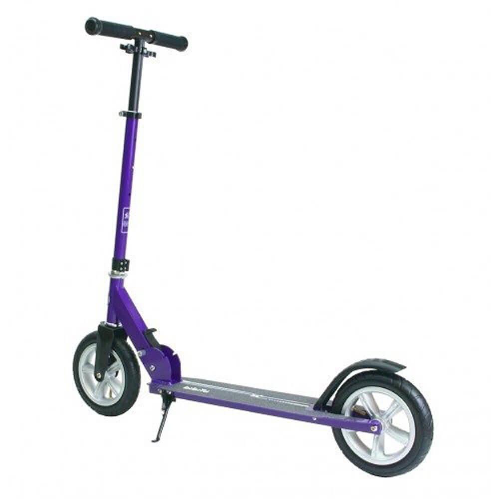 Двухколесный складной самокат на надувных колесах BIBITU CROSS фиолетовый - фото 1 - id-p174763847