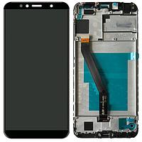 Дисплей (экран) Huawei Y6 2018 (ATU-L21) c тачскрином с рамкой, черный