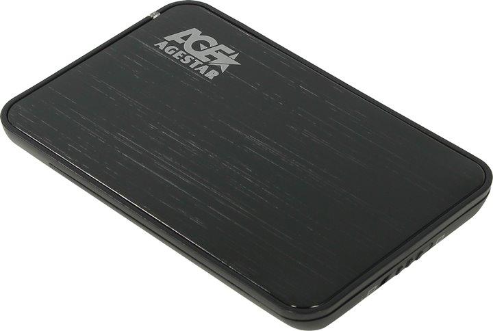 AgeStar 3UB2A8(J)-6G Black(Внешний бокс для 2.5" SATA HDD, USB3.0)