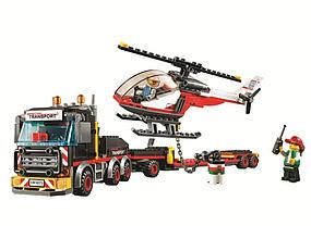 Детский конструктор Bela арт. 10872 Перевозчик грузовик вертолета аналог лего LEGO City Сити машина фура, фото 2