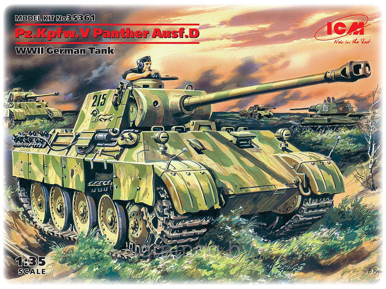 Сборная модель Pz.Kpfw. V Panther Ausf.D, Германский танк ІІ Мировой войны 1:35