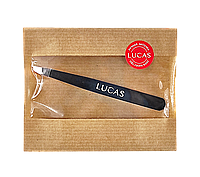 CC Brow Пинцет профессиональный для бровей с ручной заточкой со скошенными кончиками, LUCAS