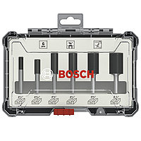 Набор пазовых фрез по дереву хв 1/4" мм (6 шт) BOSCH (2607017467)