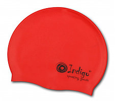 Шапочка для плавания INDIGO 107SC красная силикон