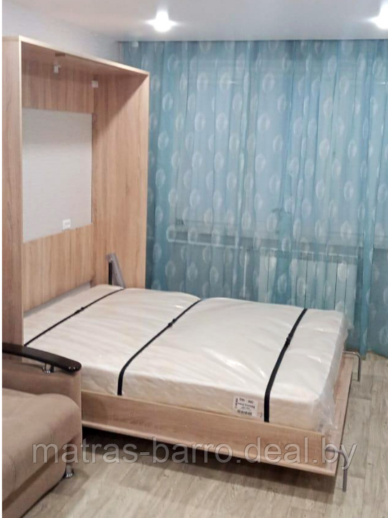 Кровать-шкаф подъемная 1600 (вертикальная) арт.К04 в цвете Арктика - фото 3 - id-p154273650