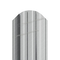 Штакетник металлический МП TRAPEZE-O 16,5х118 (ПЭ-01-9006-0.45) RAL 9006 Белый алюминий