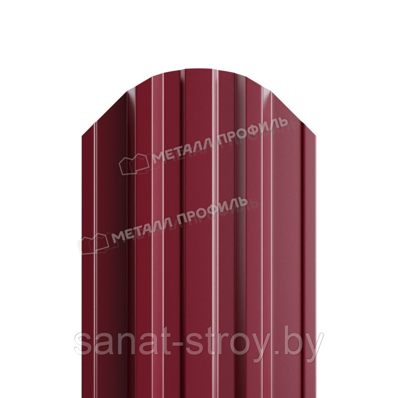 Штакетник металлический МП TRAPEZE-O 16,5х118 (ПЭД-01-3005\3005-0.45) RAL 3005/3005 Красное вино двухсторонний - фото 1 - id-p174783924