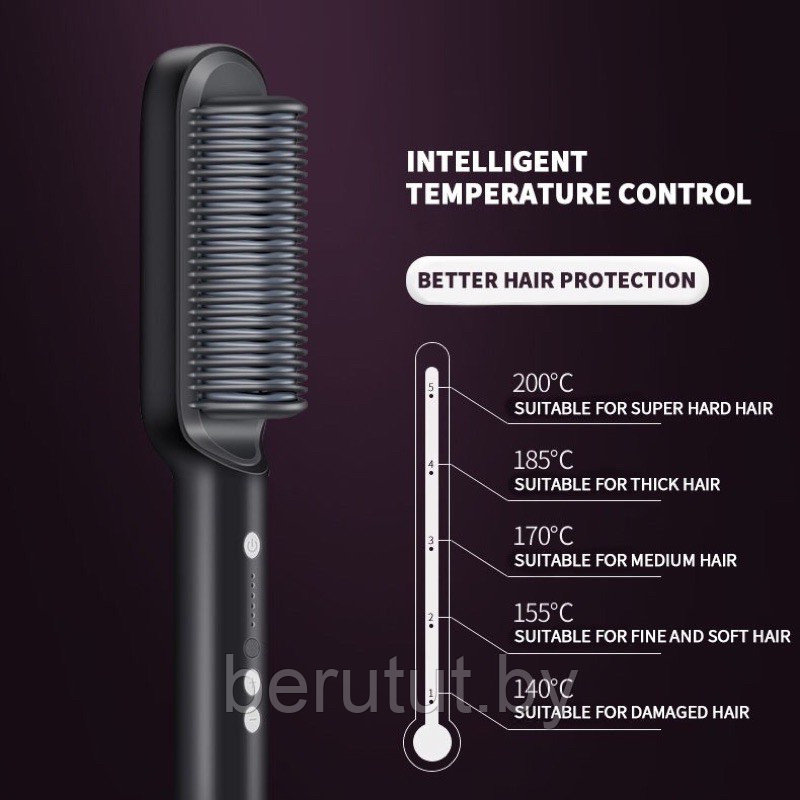 Фен-расческа с ионизацией, Термощетка Mivis Фен-расческа для волос RAMINDONG RD-380 - фото 2 - id-p174784236