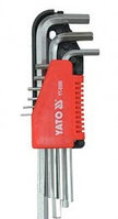 Набор инструментов Yato Набор ключей HEX 6 граней Г-образных средних (L=74-174 мм) 9 предметов (YT-0500)