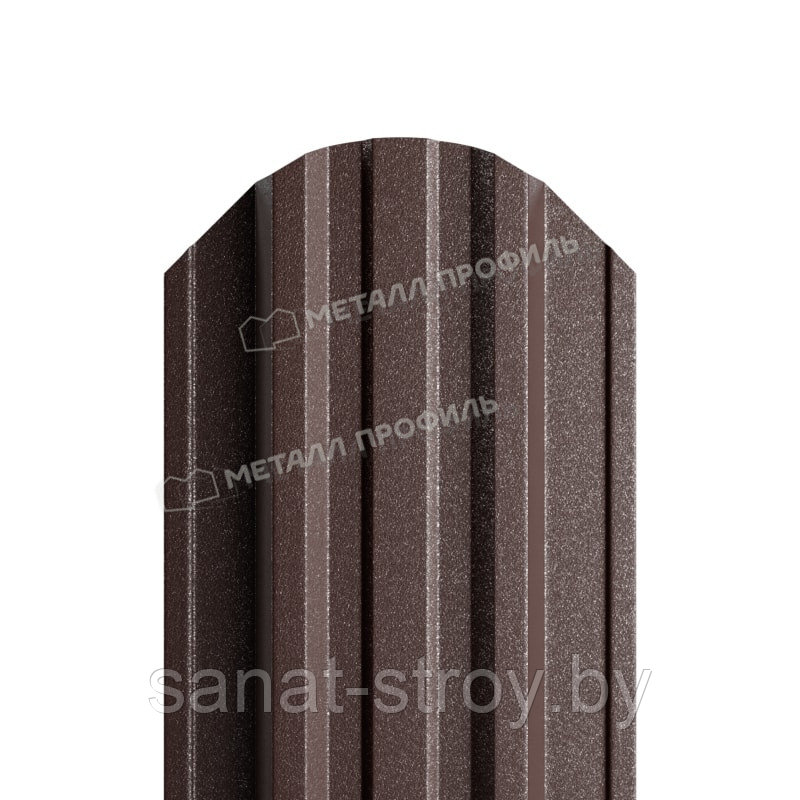 Штакетник металлический МП TRAPEZE-O 16,5х118 (VikingMP E-20-32-0.5) RR 32 Темно-коричневый - фото 1 - id-p174784777