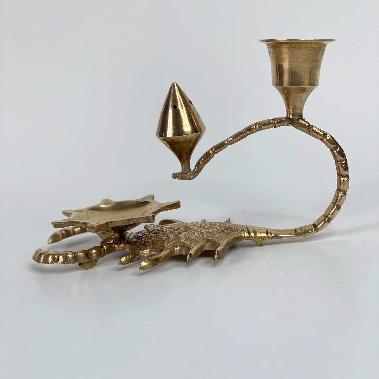 Подсвечник Скорпион, латунь, винтаж