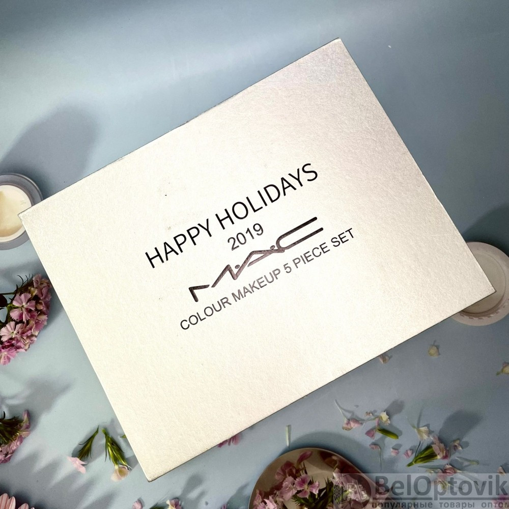 Подарочный набор косметики Happy Holidays 2019 5 в 1 (пилинг, спрей-фиксатор, тушь, пудра, тени) - фото 10 - id-p174802224