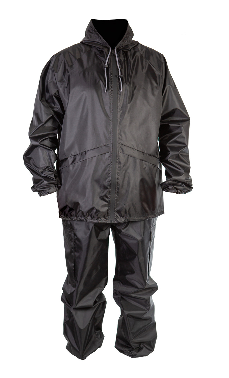 Куртка влагозащитная с герметизацией швов черная, с отлетной какеткой 2XL - фото 1 - id-p174802735