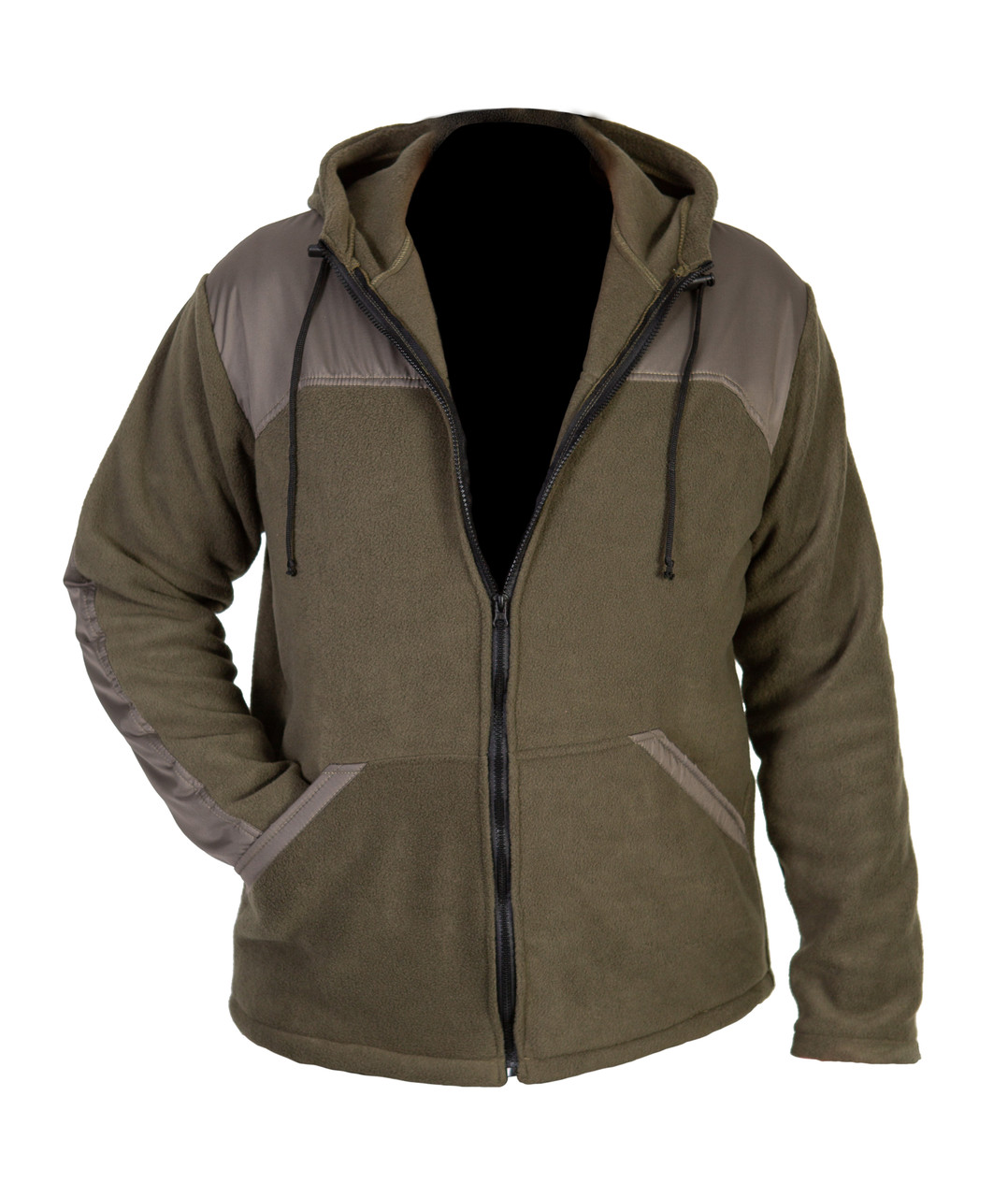 Куртка из флиса на молнии, размер 3XL, цвет олива