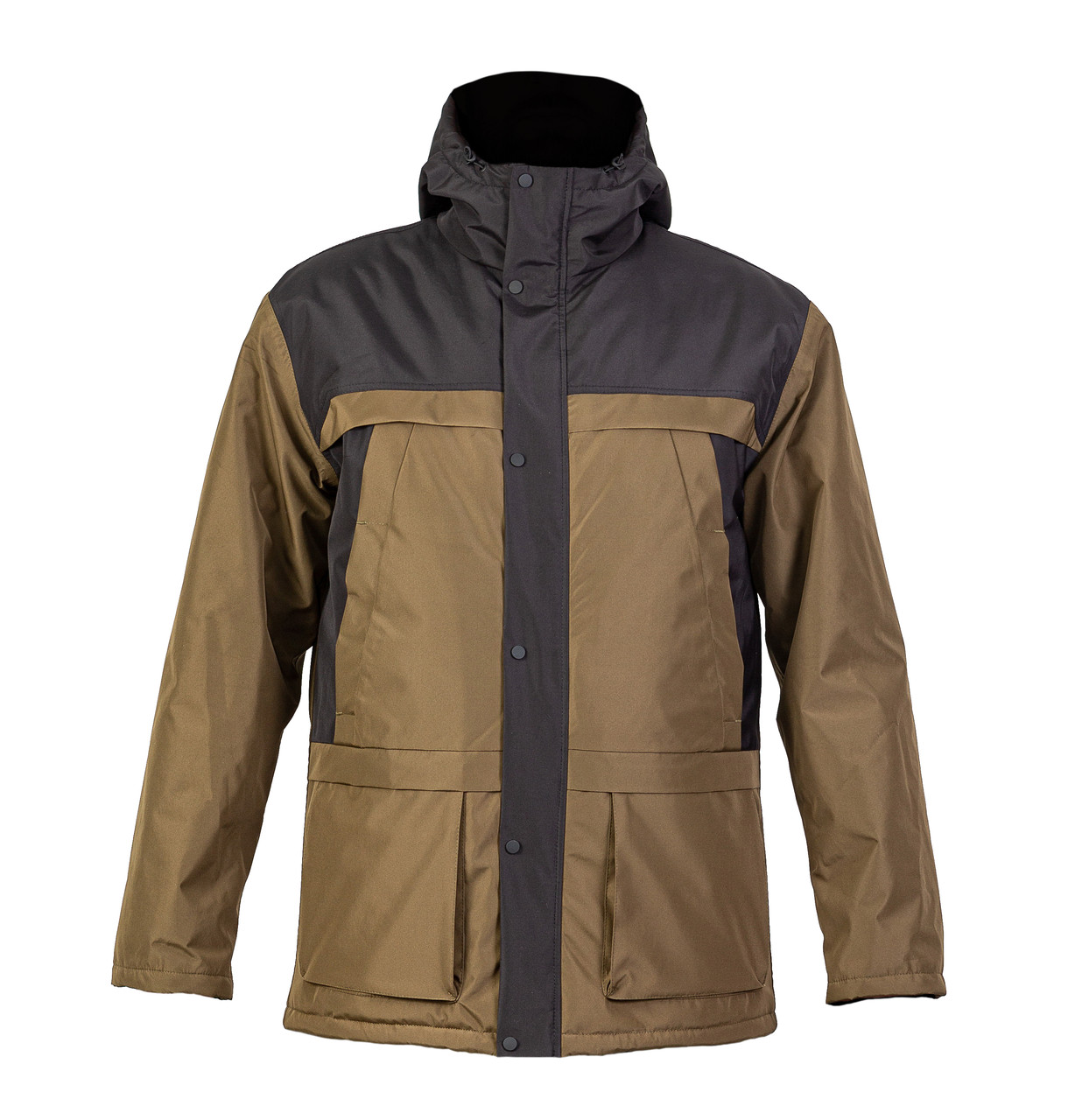Куртка Хайтек удлиненная с флисом, размер: L цвет: Серый+Черный - фото 4 - id-p174802758