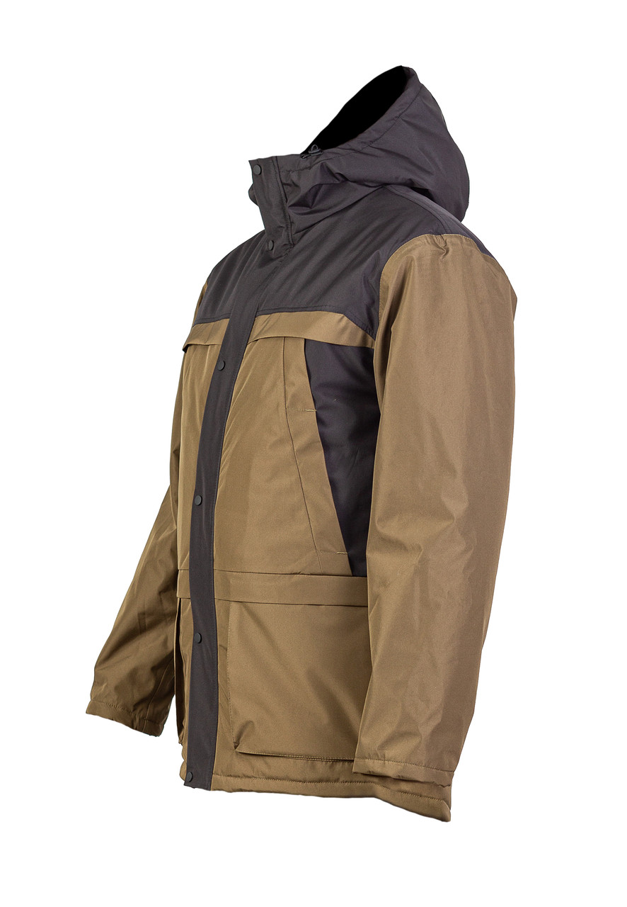 Куртка Хайтек укороченная с флисом, размер: L цвет: Серый+Черный - фото 2 - id-p174802759