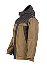 Куртка  Хайтек удлиненная с флисом, размер: L, цвет: Олива+Черный, фото 2
