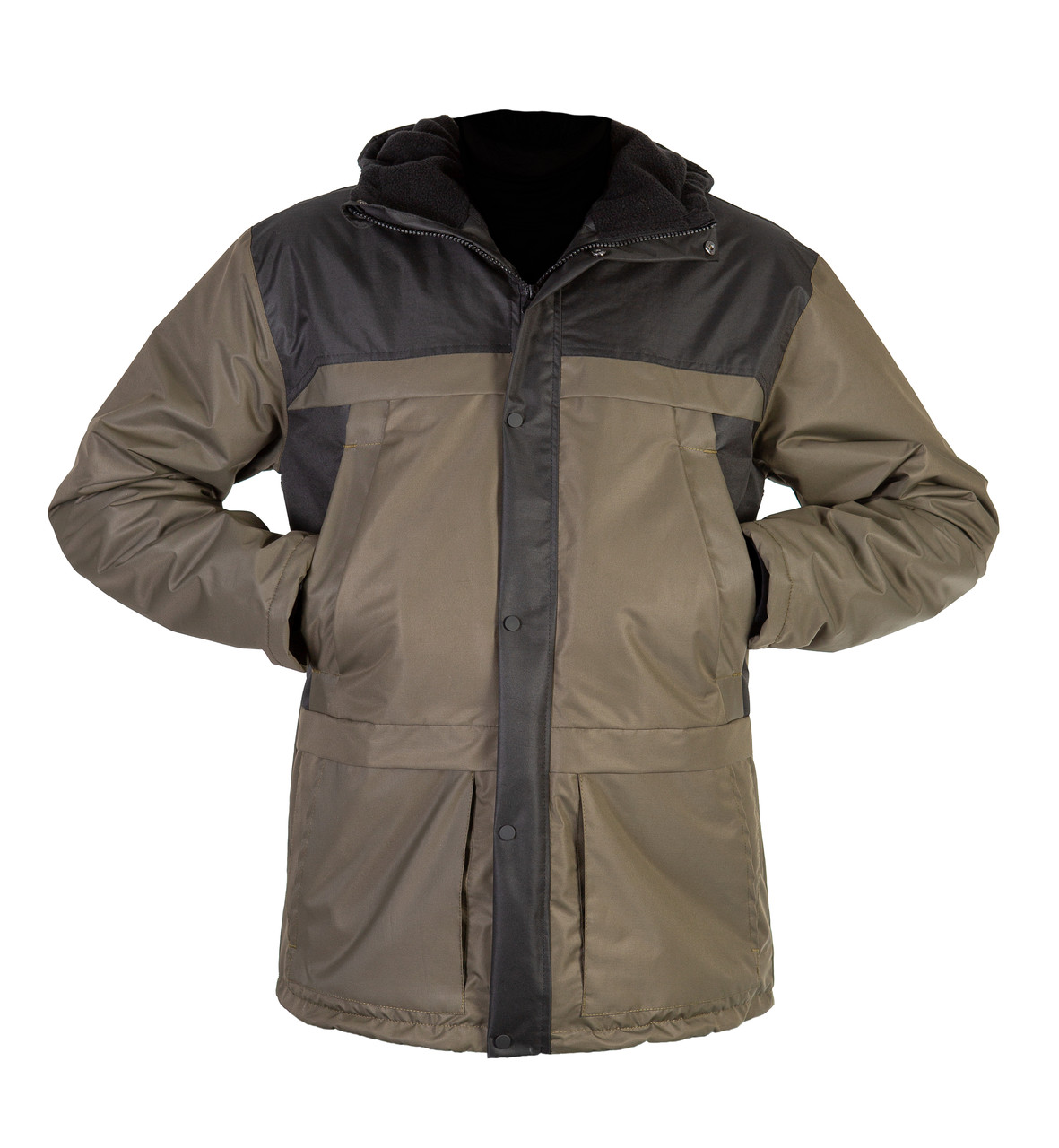 Куртка демисезонная Хайтек -15*С+15*С, размер: L, цвет: Олива+Черный - фото 2 - id-p174802764