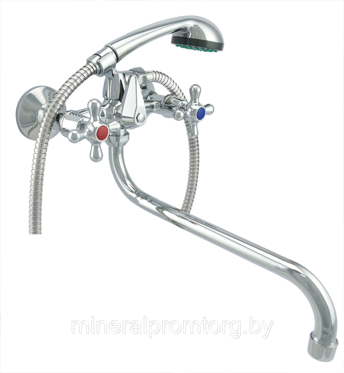 Смеситель Istok life двухвентильный для ванны с S-изливом 300 мм Арт. 0402.714, фото 1