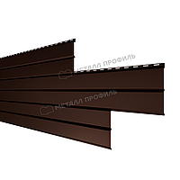 Металл Профиль Сайдинг Lбрус-XL-14х335 (VALORI-20-DarkBrown-0.5)