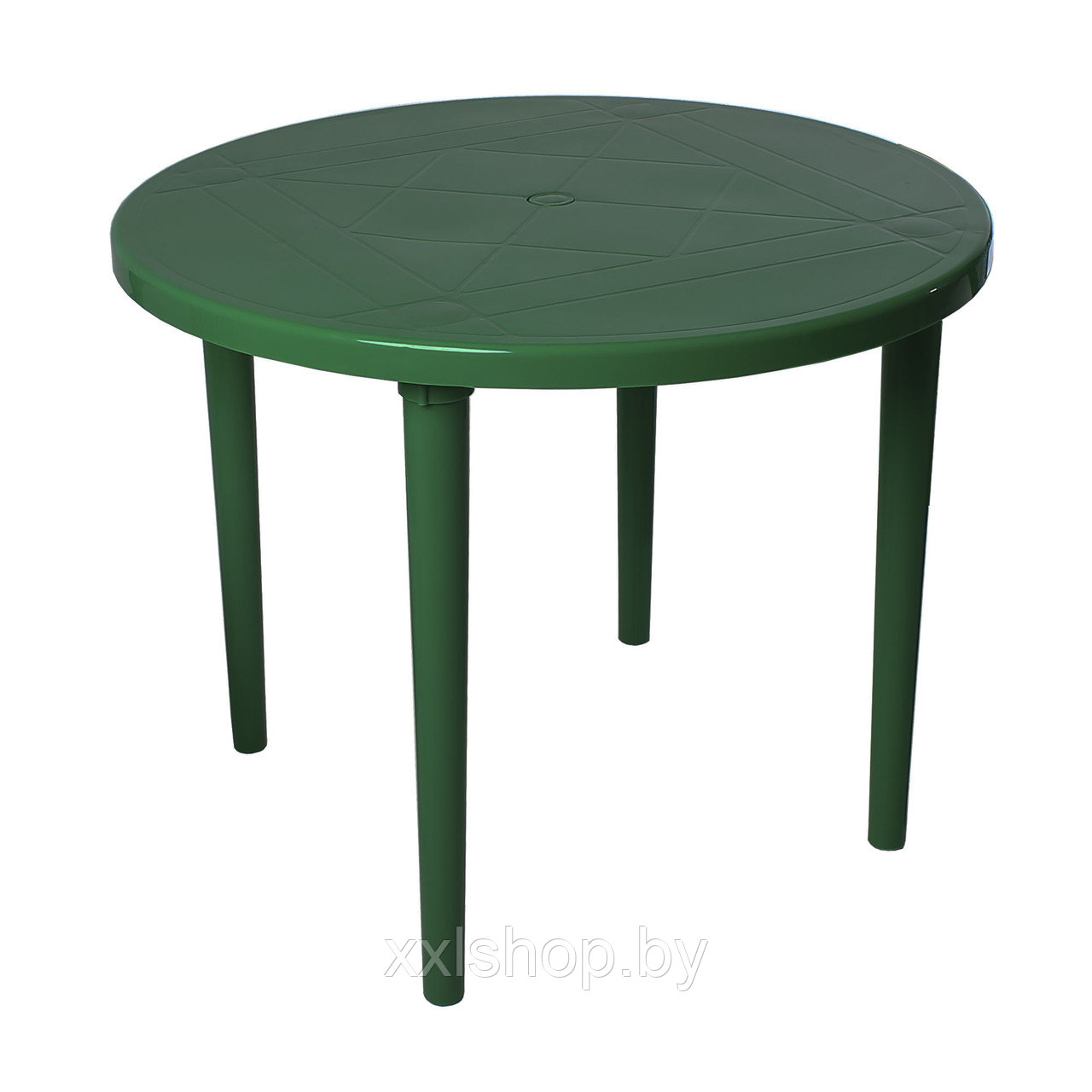 Стол пластиковый круглый (темно-зеленый) - фото 1 - id-p174830915