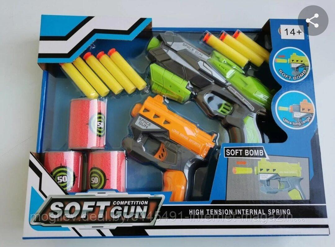 Бластер Soft Gun, мягкие пули-присоски 2 шт, арт.826-18