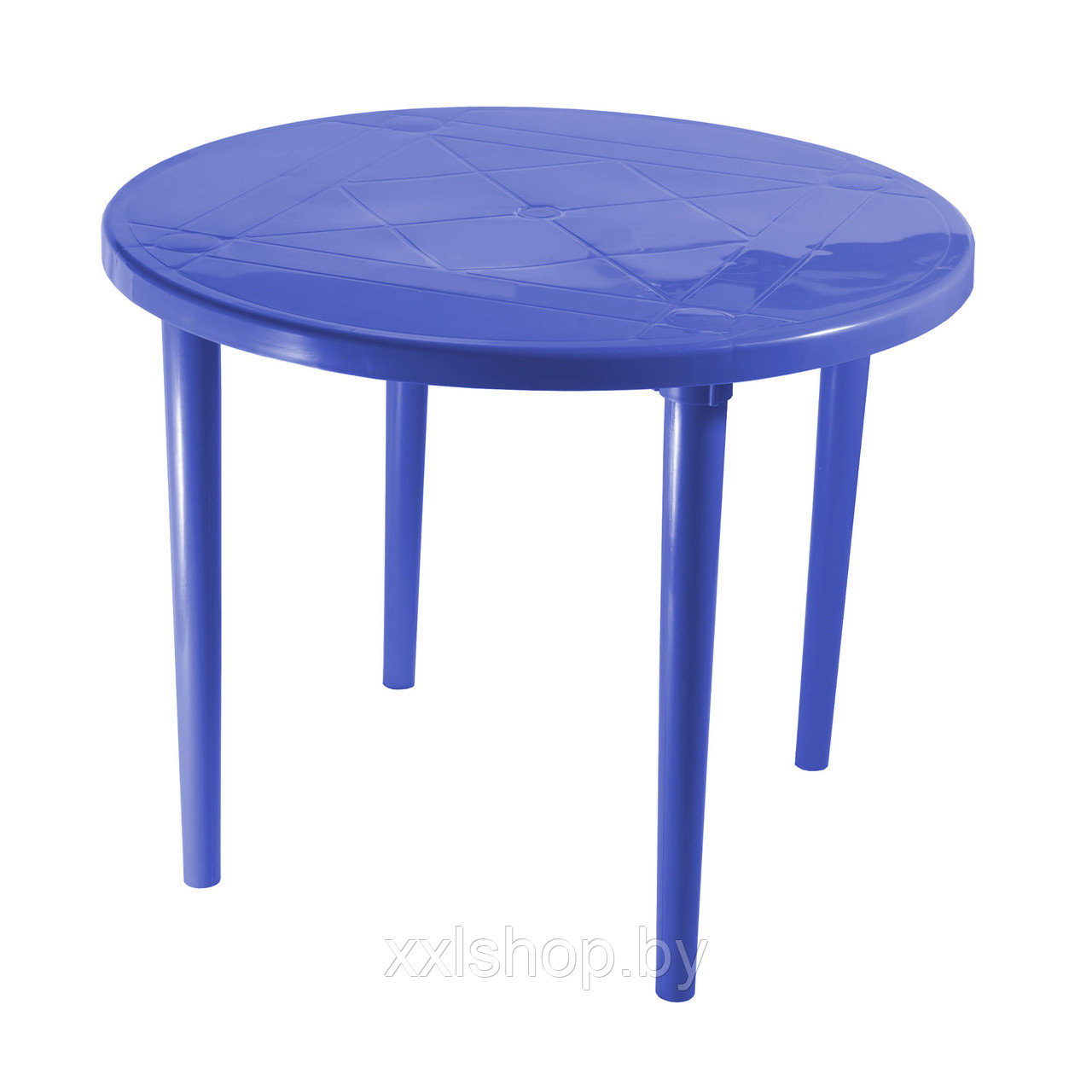 Стол пластиковый круглый (синий) - фото 1 - id-p174831484