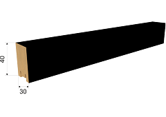 Рейки интерьерные мдф black edition 40х30 мм. (4 шт. в упак.) - фото 1 - id-p174836118