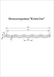 Металлочерепица модульная квинта Uno Grand Line c 3D резом 0,45 PE  RAL 5002 Ультрамариново-синий