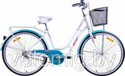 Велосипед городской/дорожный AIST Avenue 1.0 (2023)бело-розовый., фото 1