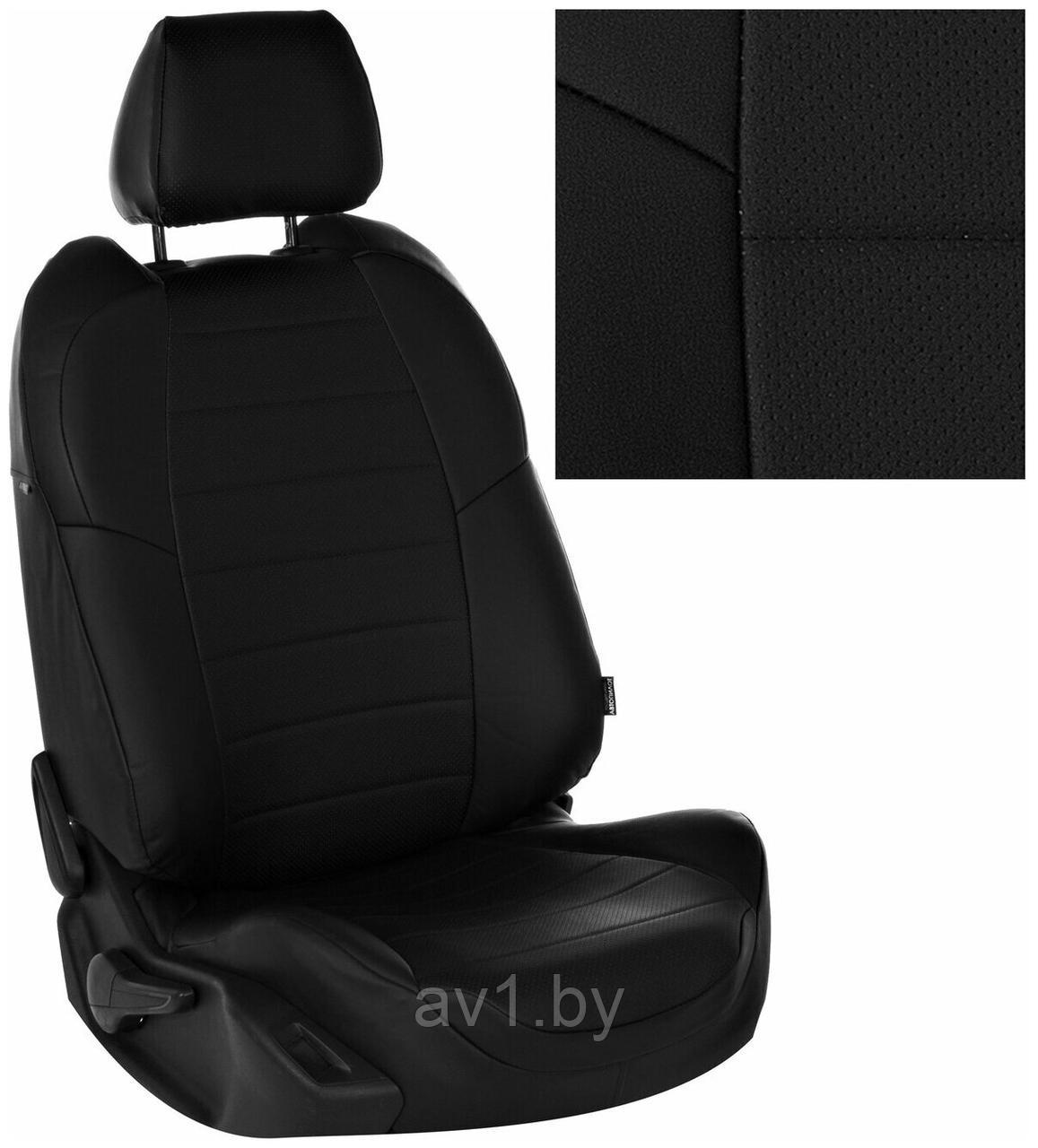 Чехлы на сиденья Nissan Almera G15 (2013-) / Ниссан Альмера G15 (черный) - фото 2 - id-p174362484