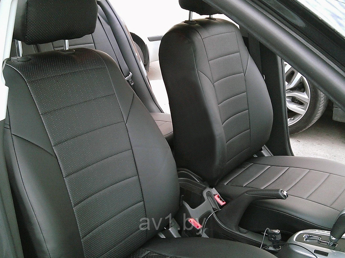 Чехлы на сиденья Nissan Almera G15 (2013-) / Ниссан Альмера G15 (черный) - фото 3 - id-p174362484